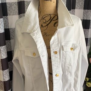 Michael Kors white jean jacket